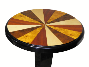 Antique Art Deco Side Table – Handmade – Ø 60 cm – 75 cm High