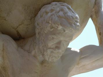 Statue von Atlas - 70 cm - Vintage-Look - Polystone