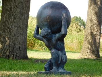 Atlas XL Statue – 70 cm – Antikblau – Polystone