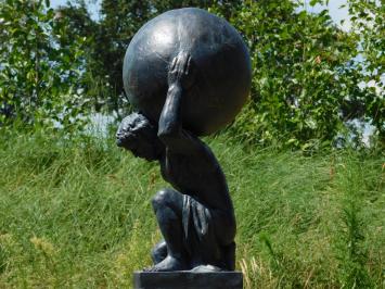Atlas XL Statue – 70 cm – Antikblau – Polystone