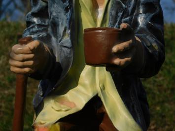 Beeld Bedelaar - 92 cm - Polystone - Zwart