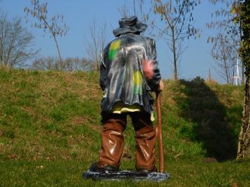 Beeld Bedelaar - 92 cm - Polystone - Zwart