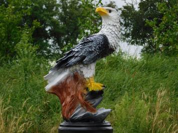 Adelaar XL - 65 cm - Zwart/Wit - Polystone