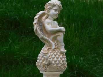 Statue Angel on Sphere - 38 cm - Polystone