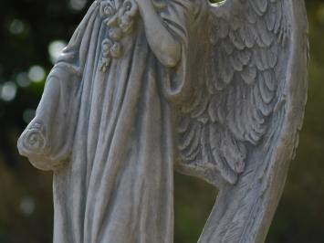 Large Angel Statue with Roses – 70 cm – Stone
