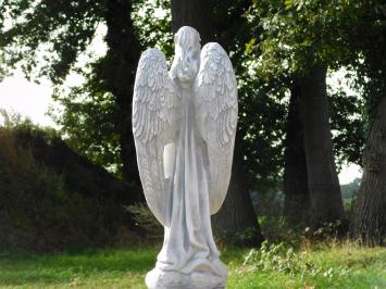 Large Angel Statue with Roses – 70 cm – Stone