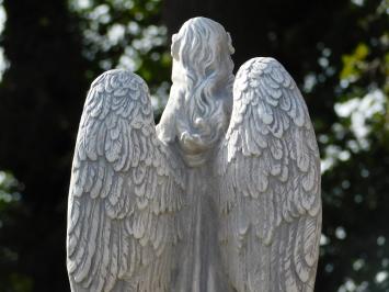 Large Angel Statue with Roses – 70 cm – Stone