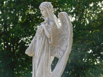 Large Angel Statue with Roses – 70 cm – Stone