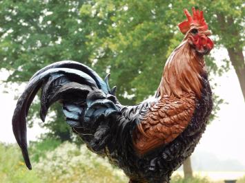 Decorative Rooster – 50 x 45 cm – Black and Brown – Polystone