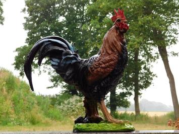 Decorative Rooster – 50 x 45 cm – Black and Brown – Polystone