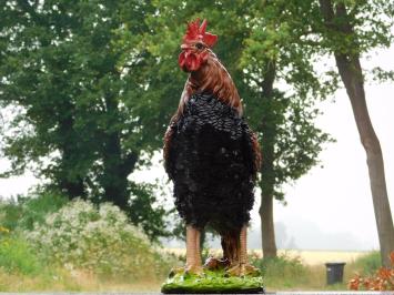 Decorative Rooster – 50 x 45 cm – Black and Brown – Polystone