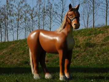 Horse Statue - 75 cm - Brown - Polystone