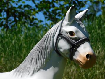 Beeld Paard - 75 x 70 cm - Wit - Polystone