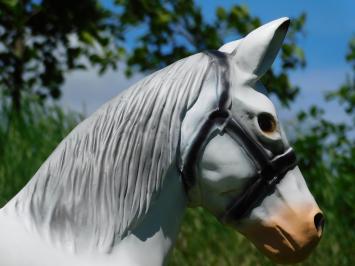 Beeld Paard - 75 x 70 cm - Wit - Polystone