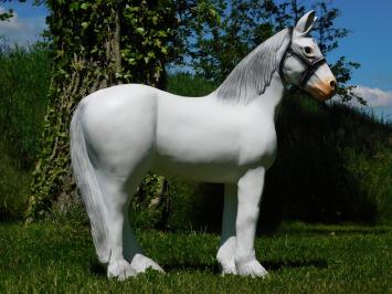 Beeld Paard - 75 x 70 cm - Wit - Polystone