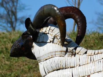 Beeld Schaap - 90 x 95 cm - Handgemaakt van Metaal