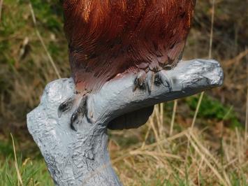 Uil op Stronk – 68 cm – Gedetailleerd Beeld – Polystone