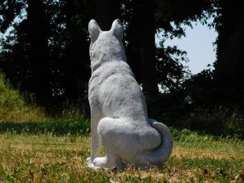 Beeld Wolf XL - 70 x 60 cm - Steen