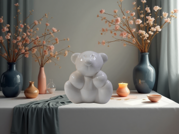 Porcelain Bear - 28 cm - Ivory - Royal Boch