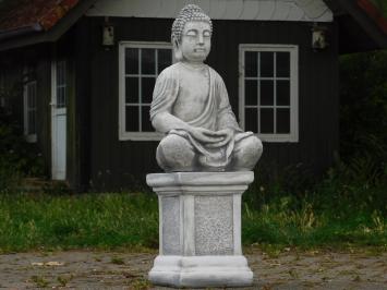 One-off: Buddha on pedestal - 83 cm - Stone