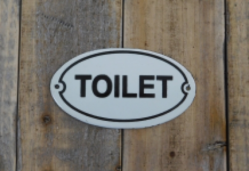 Bordje emaille ''Toilet'' voor de deur old look