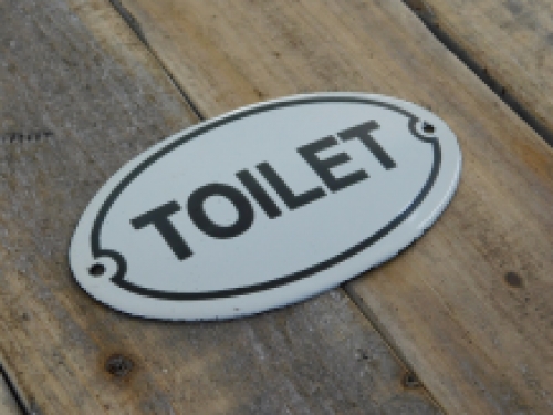 Bordje emaille ''Toilet'' voor de deur old look