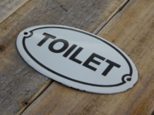 Bordje emaille ''Toilet'' voor de deur old look