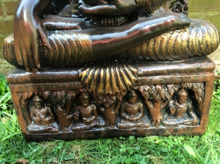 Thai Buddha on Throne - 93 cm - Stone
