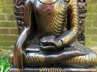 Thai Buddha on Throne - 93 cm - Stone