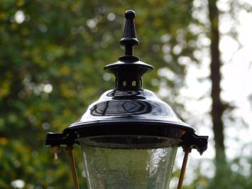 Classic Outdoor Light - 59 cm - Black - Square Base and Shade with Brass Fitting