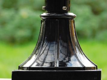 Classic Outdoor Light - 59 cm - Black - Square Base and Shade with Brass Fitting