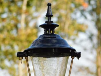 Classic Outdoor Lamp Black - 51 cm - Aluminum - Sleek Lamp Base with Brass Accent on the Shade