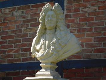Vintage Bust of Louis XIV on Pedestal - 170 cm - Stone