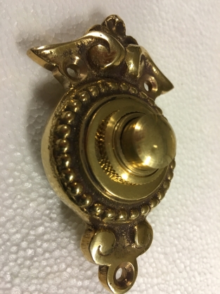 Klassische Türklingel - Messing poliert