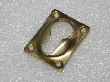 Cylinder Rosette, Rectangular – 47 x 37 mm – Brass