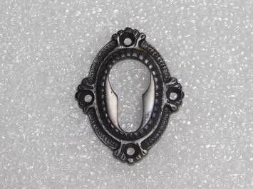 Elegante Schlossrosette – PZ – Dunkel patiniertes Messing