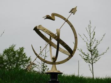 Eenmalig: Demo Model Zonnewijzer - 95 cm - Messing met Alu