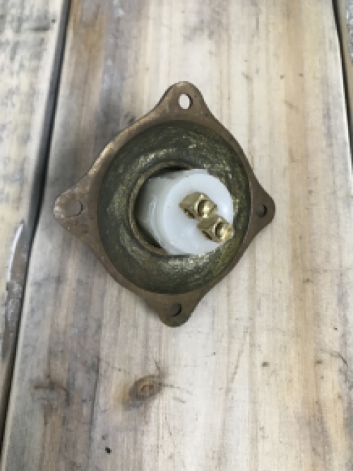 Doorbell De Lelie - 4.5 x 4.5 cm - Patinated Brass