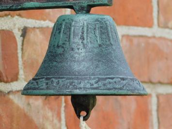 Deurbel met Paard Wit – Gietijzer - Vintage Wandbel