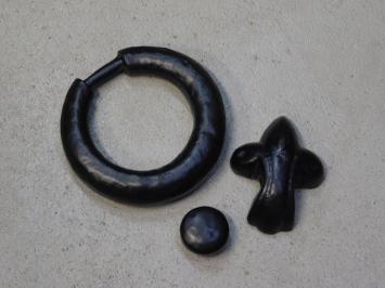 Türklopfer mit französischer Lilie - Gusseisen - schwarze Pulverbeschichtung