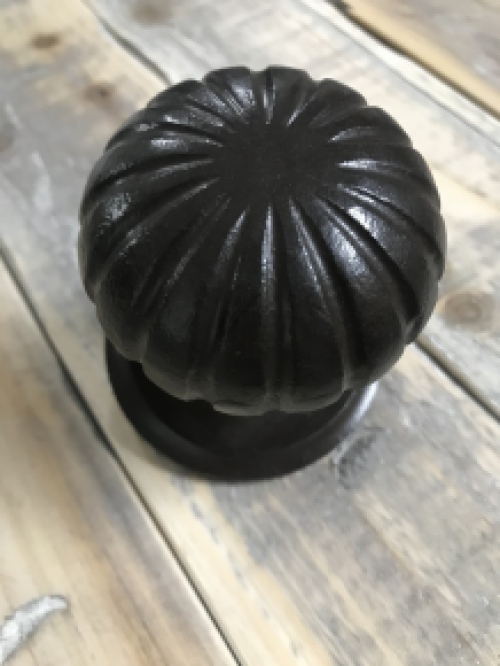 Fixed Door Knob with Rosette - Antique Iron