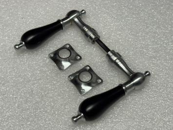 Türgarnitur in mattem Chrom – Türgriffe und Rosetten – komplett