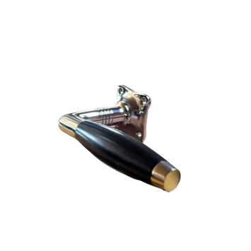 Deurset nikkel glans - kamerdeurbeslag met rozetten - klassiek