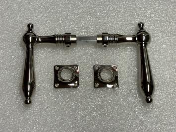 Door hardware set – nickel chrome – polished handles and escutcheons