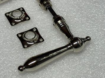 Door hardware set – nickel chrome – polished handles and escutcheons