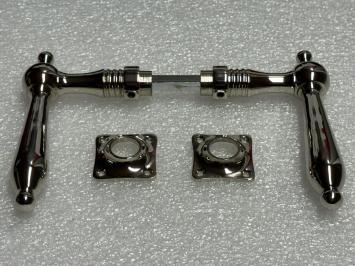Door hardware set – nickel chrome – polished handles and escutcheons