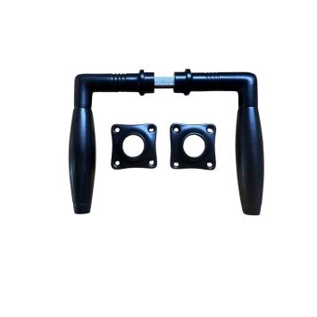 Türgarnitur schwarz – Nickel mit Ebenholz – komplett