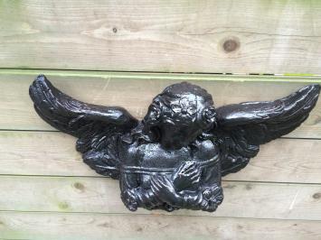 1 “Angelic” angel sculpture made of cast iron, black