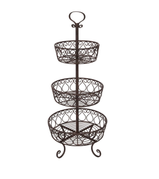 Etagere 3 Etagen – Vintage Brown – 80 cm hoch – Stilvoller Aufbewahrungsort