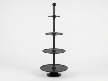 Robuuste Etagère XL - 125 cm - 4-Laags - Zwart - 125 cm - Alu